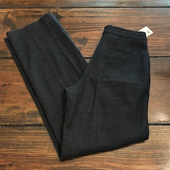 M. Martin wool felt navy blue straight leg fully lined pockets 2 Women's Pants - Picture 16 of 16